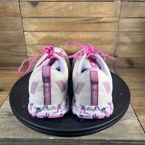 Brooks Revel 4 Womens Size 9.5 B Pink White Violet Running Shoe NO INSOLES - Picture 4 of 10